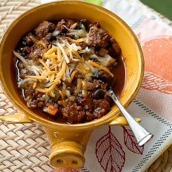 Turkey and Hot Sausage Chili - Recipe photo by A Muse in The Kitchen