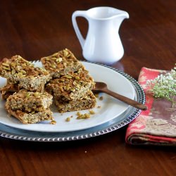Chewy Pumpkin Granola Bars - Recipe photo by OurFamilyEats