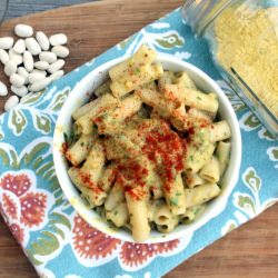 Pesto Mac and Cheese - Recipe photo by cleaneatingchelsey