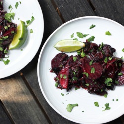 Roasted Beets w. Red Onion, Poblano - Recipe photo by Kitchen Konfidence