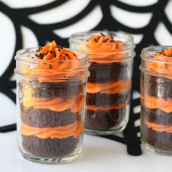 Halloween Cupcakes in a Jar - Recipe photo by Glorious Treats