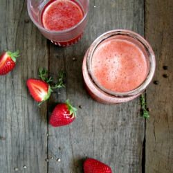 Strawberry, Pepper & Thyme Cordial - Recipe photo by My Darling Lemon Thyme