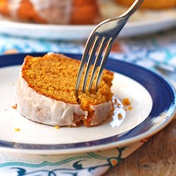Pumpkin Cake with Cinnamon Glaze - Recipe photo by pinchofyum