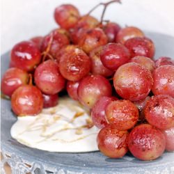 Roasted Grape with Greek Yogurt - Recipe photo by mauka