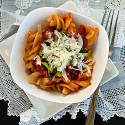 Pasta Puttanesca - Recipe photo by A Muse in The Kitchen