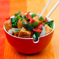 Sweet Chile Pineapple Tofu - Recipe photo by Spoonwithme