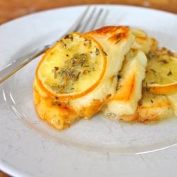 Grilled Lemon Halloumi - Recipe photo by Warm Snug Fat