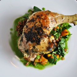 Roasted Chicken w/ Farro - Recipe photo by blackdogfoodblog