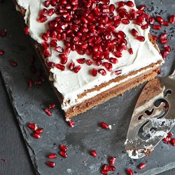 Chocolate Cake with Pomegranate - Recipe photo by WhatShesHaving