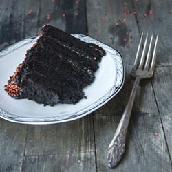 Black Velvet Layer Cake - Recipe photo by foodpluswords