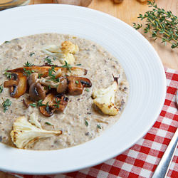 Mushroom & Cauliflower Soup - Recipe photo by closetcooking