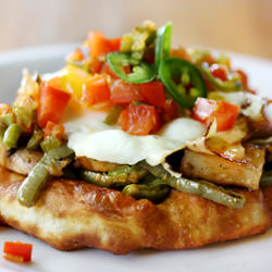 Cactus and Eggs with Fry Bread - Recipe photo by lisal