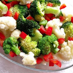 Broccoli, Cauliflower and Pepper Salad - Recipe photo by alison