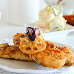 Grilled Chicken with Lotus Root - Recipe photo by myfudo
