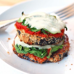 Cheesy Baked Eggplant Pizzas - Recipe photo by pinchofyum