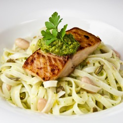 Pesto over Salmon - Recipe photo by RecipeTaster