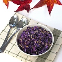 Purple Cabbage Moong Dal - Recipe photo by TasteasyouCook