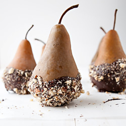Pears Dipped in Chocolate - Recipe photo by thishomemadelife