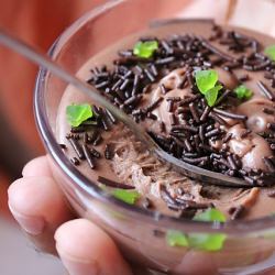Eggless Chocolate Mousse - Recipe photo by vegrecipesofindia