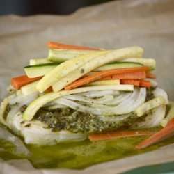 Halibut en Papillote - Recipe photo by threeblondesandatomas