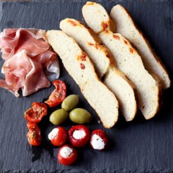 Chorizo and Thyme Fougasse - Recipe photo by cafelula