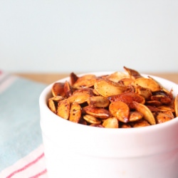 Spiced Pumpkin Seeds - Recipe photo by Gluten Free Fix