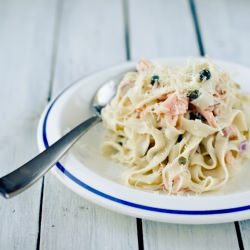 Smoked Salmon & Capers Tagliatelle - Recipe photo by Tassike.ee