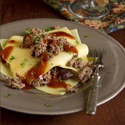 Boar's Meat & Chestnut Pasta - Recipe photo by wine_scribbler