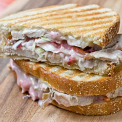 Thanksgiving Turkey Reuben Panini - Recipe photo by PaniniKathy