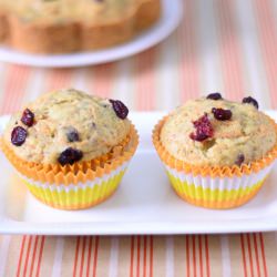Vegan Carrot And Cranberry Muffins - Recipe photo by vegetariantastebuds