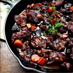 Pork Stew with Prunes and Armagnac - Recipe photo by tastefood