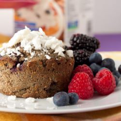 Paleo Vanilla Berry Protein Cake - Recipe photo by HealthfulPursuit