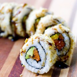 Avocado Sweet Potato Rolls - Recipe photo by nofaceplate