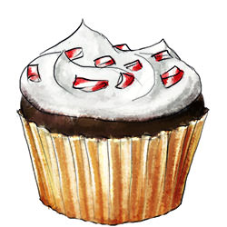 Peppermint Bark Cupcakes - Recipe photo by jonroberts