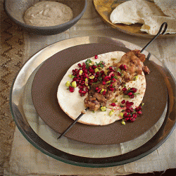 Chicken Kebabs & Pomegranate - Recipe photo by SippitySup