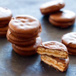 Chocolate Covered Ritz Sandwiches - Recipe photo by spoonforkbacon