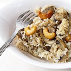 Mushroom and Cashew Nut Rice - Recipe photo by homewarming