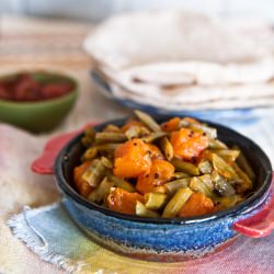 Cluster Beans w/ Pumpkin - Recipe photo by indianfoodrocks