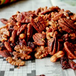 Spiced Nut and Cranberry Mix - Recipe photo by maplechutney