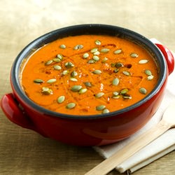 Honey-Chipotle Sweet Potato Soup - Recipe photo by Spoonwithme