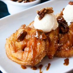 Apple Fritters with Dulce de Leche - Recipe photo by iwillnoteatoysters