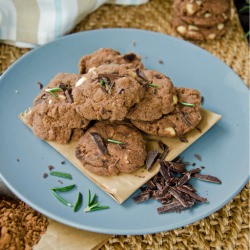 Spiced Cocoa Cookies w Rosemary - Recipe photo by Foodandthefab