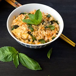 Thai Curried Fried Rice w/ Fish - Recipe photo by Epicurean Mom