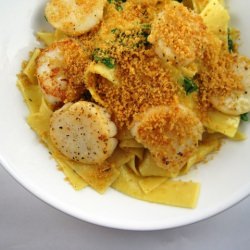 Pappardelle w Scallops and Arugala - Recipe photo by justthetip