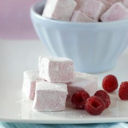 Raspberry Marshmallows - Recipe photo by treats-sf