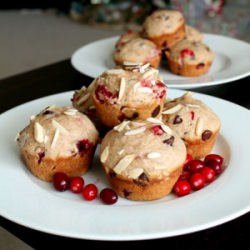 Cranberry Chocolate Chip Muffins - Recipe photo by Amy@TheKitchenisCalling