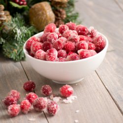 Sugared Cranberries - Recipe photo by CookieTalk