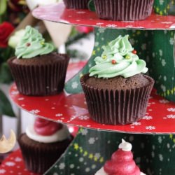 Chocolate Christmas Cupcakes - Recipe photo by cafelula