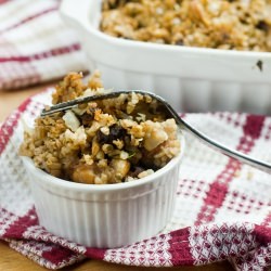 Prune & Chestnut Stuffing - Recipe photo by The Healthy Foodie