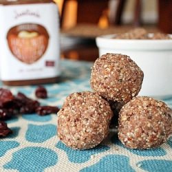 Cherry Chocolate Hazelnut Dough Balls - Recipe photo by Running to the Kitchen